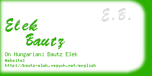 elek bautz business card